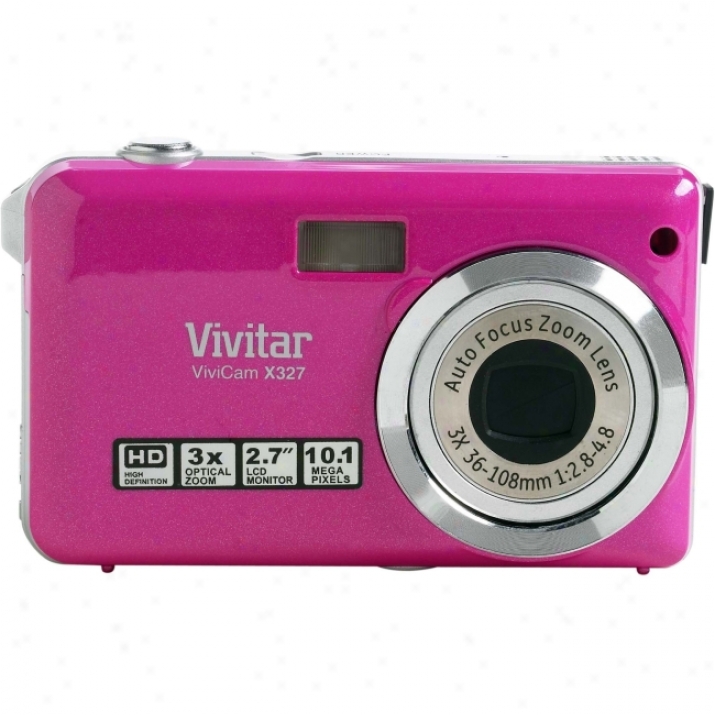 Vivitar Vivicam X327 10 Megapixel Compact Camera - Pink