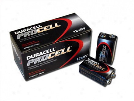 1 Box: 12pcs Duracell Procell 9v Size (pc1604) Alkaline Batteries
