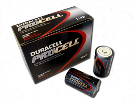 1 Box: 12pcs Duracell Procell D Size (pc1300) Alkaline Batteries