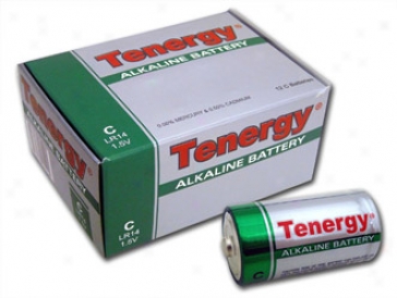 1 Box: 12pcs Tenergy C Size (lr14)  Alkaline Batterie