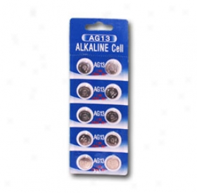 1 Card: 10pcs Ag13 / Lr44 1.5v Alkaline Button Cells