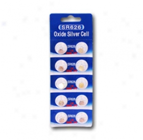 1 Card: 10pcs Sr626sw / 376 / 377 1.55v Silver Oxide Button Cells