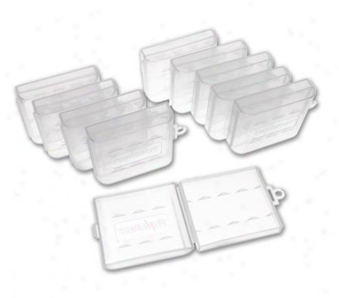 10 Aa Tenergy Plastic Cases For 4 Aa Battery (batteries Sold Separately)