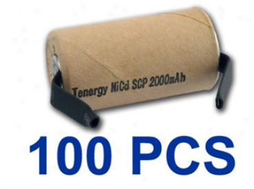 100pcs Tenergy Suc 2000mah Nicd Paper Wrapped Rechargeable Battery W/ Tabs
