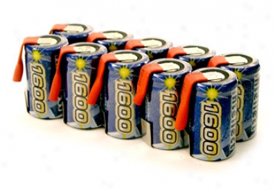 10pcs Intellect 2/3a 1600mah Nimh Rechargeable Batteries W/ Tabs