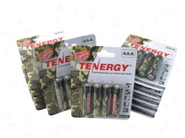 12 Cards: 4pcs Tenergy Aa Size Camouflage Version Alkaline Batteries
