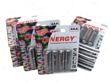 12 Cards: 4pcs Tenergy Aa Size Gamer Version Alkaline Batteries