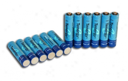 12 Pcs Tenergy Aaa 1000mah Nimh Rechargeable Batteries + 3 Aaa Sizing Holders