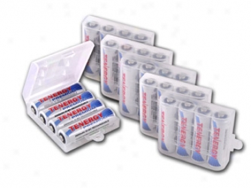 24pcs Tenergy Pfemium Aa 2500mah Nimh Rechargeable Batteries + 6 Aa Size Holders