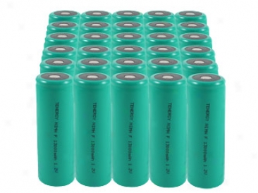 30pcs F Size 1.2v 13000mah Flat Top Nimh Rechargeable Batteries