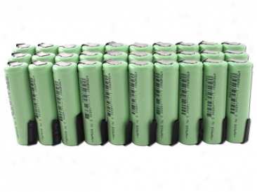 30pcs Tenergy Li-ion 14500 Cylindrical 3.7v 800mah Rechargeable Batteries W/ Tabs