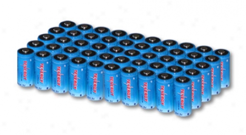 50 Pcs Of Tenergy Cr123a 1300mah Lithium Batteries