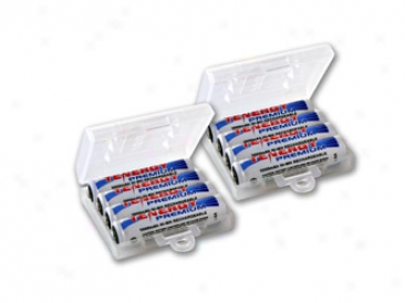 8pcs Tenergy Premium Aaa 1000mah Nimh Rechareable Batteries + 2 Aaa Sizing Holders