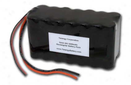 At:  24v 3800mah Rectangular Nimh Battery W/ Bare Leads  (custom - Uss 4/3af Cells)