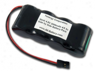At: Tenergy 4.8v 2000mah Side-by-sids Nimh Battery Pack W/ Hitec Connector