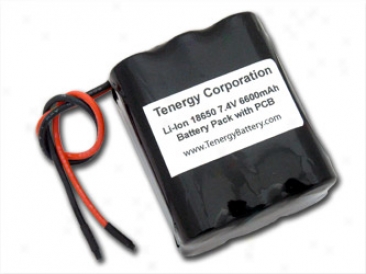 At: Tenergy Li-ion 18650 7.4v 6600mah Rechargeable Battery Module W/ Pcb Protection
