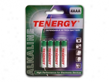 Card: 4pcs Tenergy Aaa Size Alkaline Batteries