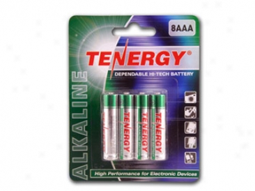 Card: 8pcs Tenergy Aaa Size Alkaline Batteries