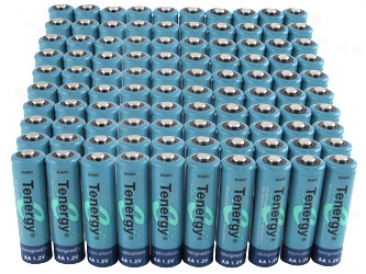 Combo: 100pcs Tenergy Aa 2600mah Nimh Rechargeable Batteries