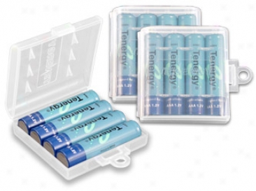 Combo: 12pcs Tenergy Aaa 1000mah Nimh Rechargeable Batteries + 3 Cases