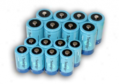 Combo: 16pcs Tenergy Nimh Rechargeable Batteries (8c/8d)