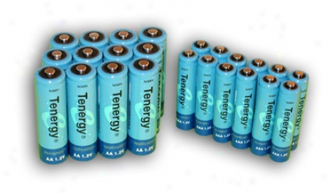 Combo: 24pcs Tenergy Nimh Rechargeable Batteries (12aa/12aaa)