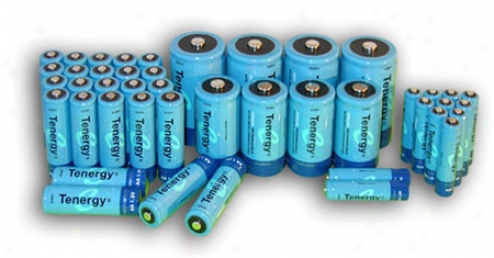 Combo: 44pcs Tenergy Nimh Rechargeable Batteries (24aa/12aaa/4c/4d)