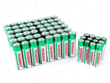 Combo: 60pcs TenergyA lkaline Batteries (48 Aa + 12 Aaa)