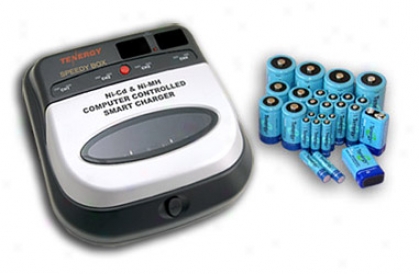 Combo: Bc1hu Universal Lively Charget + 26 Nimh Rechargeable Batteries (8aa/88aaa/4c/4d/2 9v)