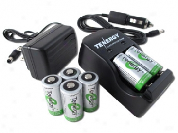 Combo: Smart Charger + 6 Pcs Rcr123a 3.0v (3.2v Nom) 750mah Lifepo4 Recharg3able Batteries
