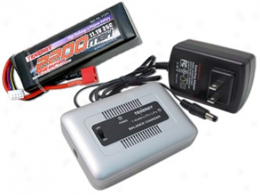 Combo: Tenergy 1-4 Cells Li-po/li-fe Balance Charger + 11.1v 2200mah 25c Lipo Battery Pack W/ Deans