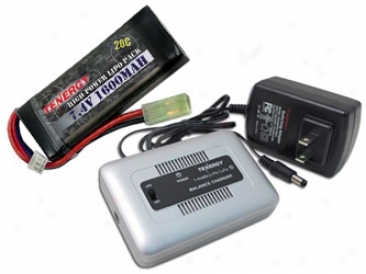 Combo: Tenergy 1-4 Cells Li-po/li-fe Balance Charger + 7.4v 1600mah 20c Lipo Battery Pack