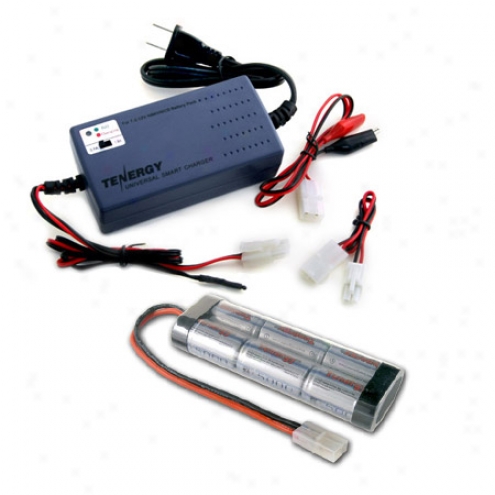 Combo: Tenergy Smart All Charger + 7.2v 5000mah Nimh Battery Pack W/ Tamiya