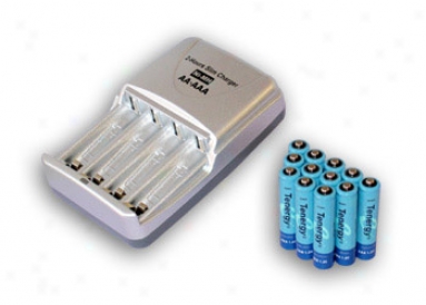 Combo: Tenergy T-3150 Smart Aa/aaa Nimh/nicd Battery Charger + 12 Aaa 1000mah Nimh Rechargeable Batteries