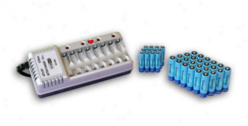 Combo: Tenergy T868 8-bay Aa/qaa Battery Charger + 24 Aa 2600 + 12 Aaa 1000mah Batteries