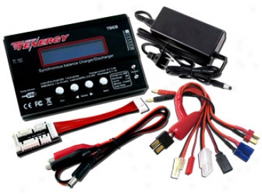 Combo: Tenergy Tb6b Moral  Charger For Nimh/nicd/li-po/li-fe Battery Packs + Power Supply