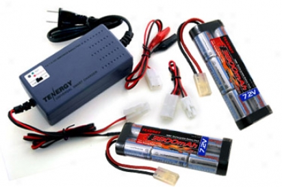 Combo: Universal Smart Charger + Two Tenergy 7.2v 3800mah Battery Packs
