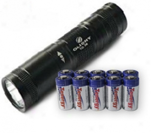 Olight T10-t R5 Cree Xp-g R5 + 10pcs Tenergy Propel Cr123a Lithiym Battery (ptc Protected)