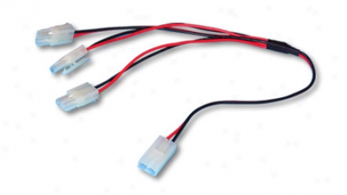 Serial Connector Adaptor With 14 Awg Wires: 3 To 1 Series Connection Tamiya Connectoors (1 Male + 3 Female In Series )