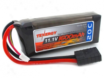 Tenergy 11.1v 1600mah 20c Lipo Battery Pack W/ Traxxas Connector