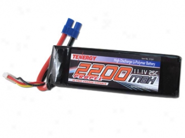 Tenergy 11.1v 2200mah 25c 3 Cell Lipo Battery Pack W/ Ec3 Connector