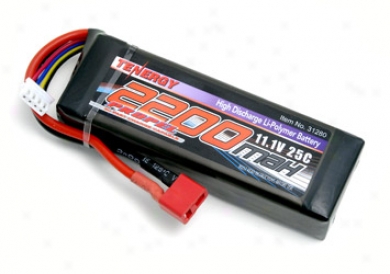 Tenergy 11.1v 2200mah 25c Lipo Battery Pack W/ Deans Connector