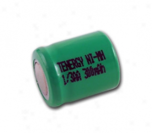 Tenergy 1/3aa 300mah Nimh Flat Top Rechargeable Battery