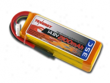 Tenergy 14.8v 2100mah 35c Lipo 4 Cells Battery Pack W/ Deans