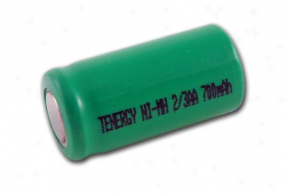 Tenergy 2/3aa 700mah Nimh Flat Top Rechargeable Battery