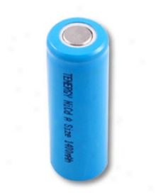 Tenergy A Size 1400mah Nicd Flat Top Rechargea6le Battery