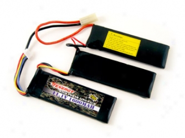 Tenergy Lipo 11.1v 1600mah 20c Nunchuck  Airsoft Battery Pack