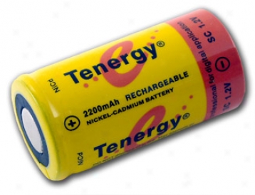 Tenergy Subc 2200mah Nifd Flat Top Rechargeable Battery