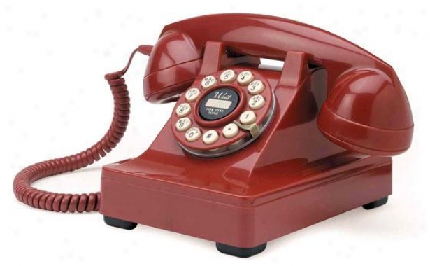 "302 Desk Phone - 5.5" "hx9""w, Red"