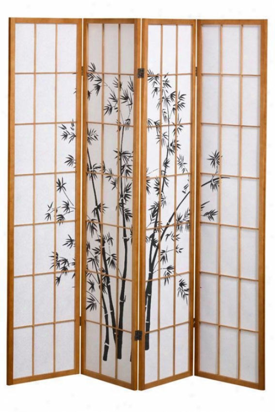 4-panel Bamboo Deisgn Place Divider - 4-panel, Taj